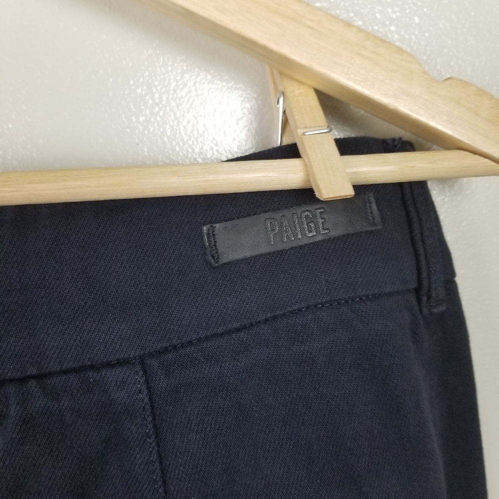 PAIGE Pleated Clarice Trouser Pants Wide Leg High Waisted Culottes Navy Blue 28 - Picture 9 of 12